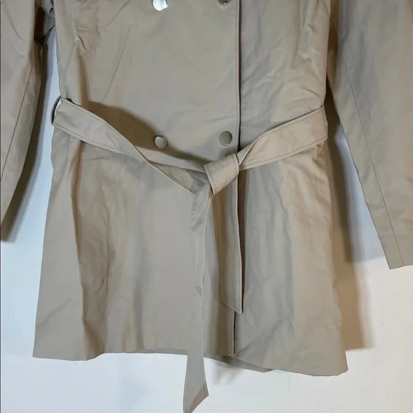 Zara Double Breasted Trench Coat with Detachable Hood. Girl’s 11/12. NWT. - Picture 3 of 14
